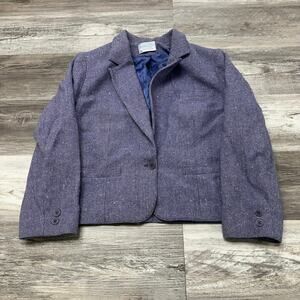 Pendleton Lavender Tweed Single-Button Blazer